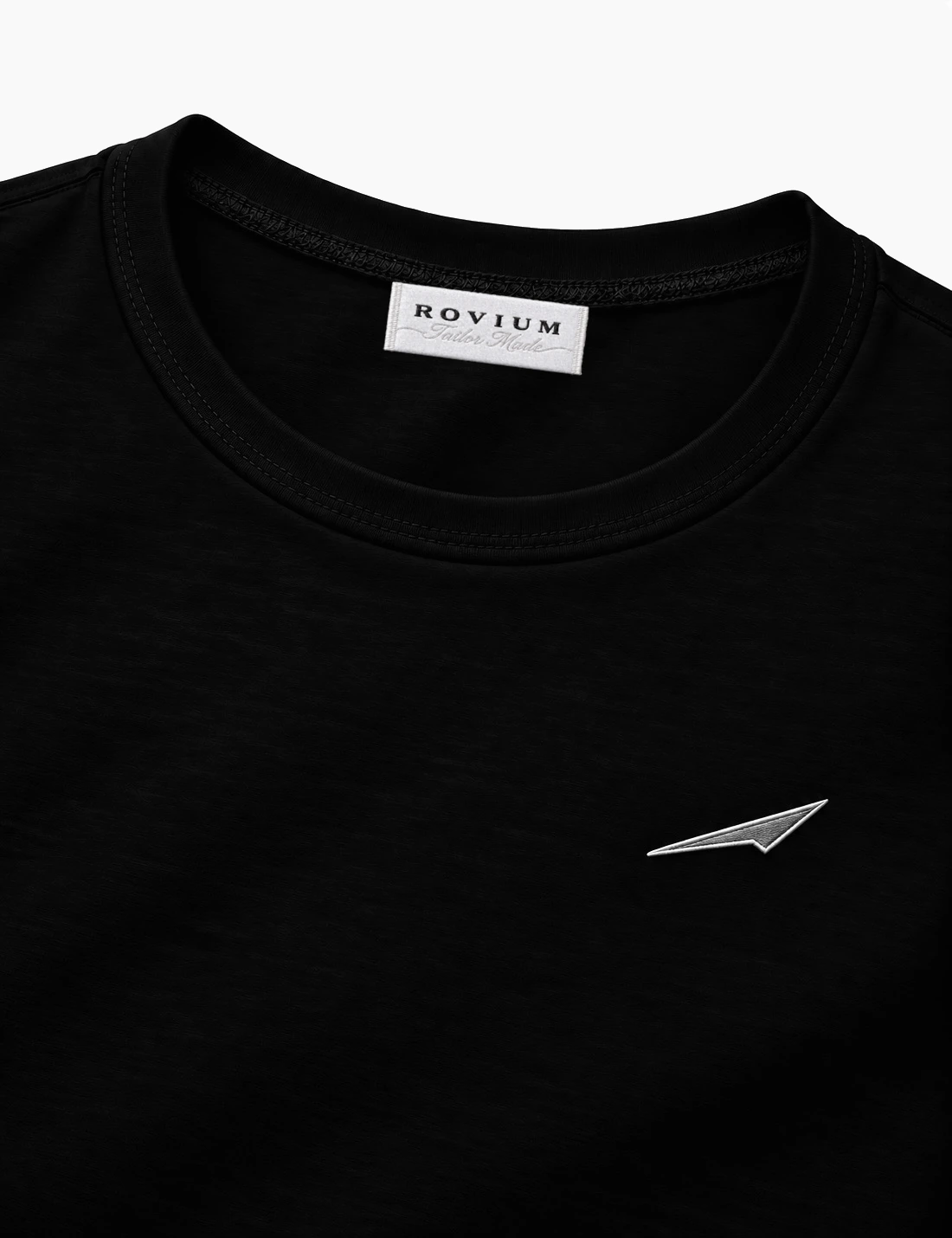 Edition One Base Tee in Black — detail.