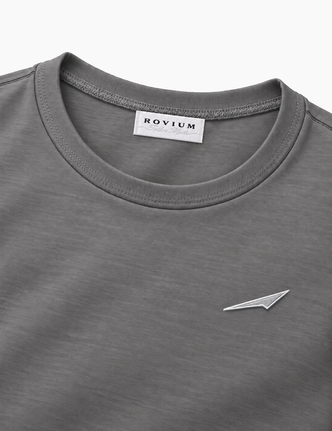 Edition One Base Tee in Grey — detail.