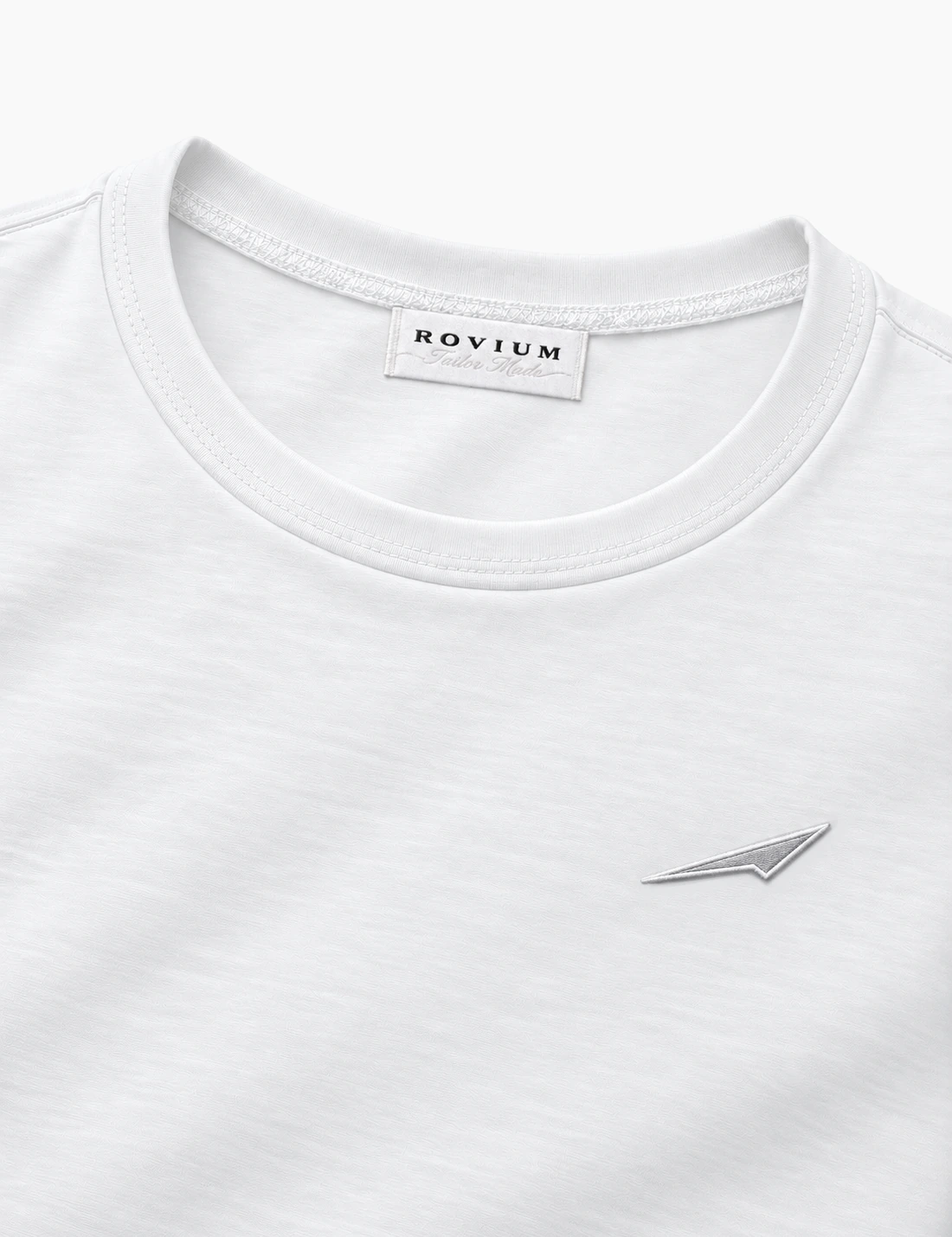 Edition One Base Tee in White — detail.